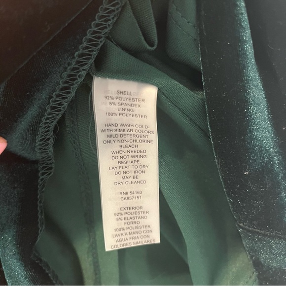 Vince Camuto Green Velvet Dress - Picture 5 of 6